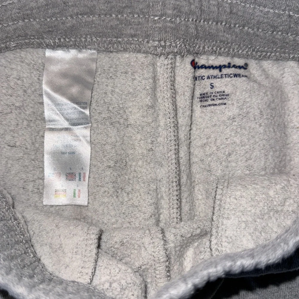 Champion Grey Logo Sweatpants Kids Size S